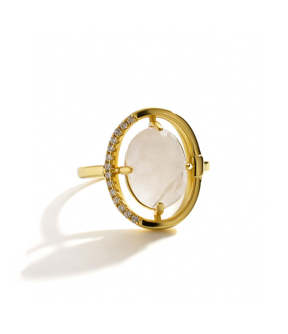 Blush Crystal Ring - Gold