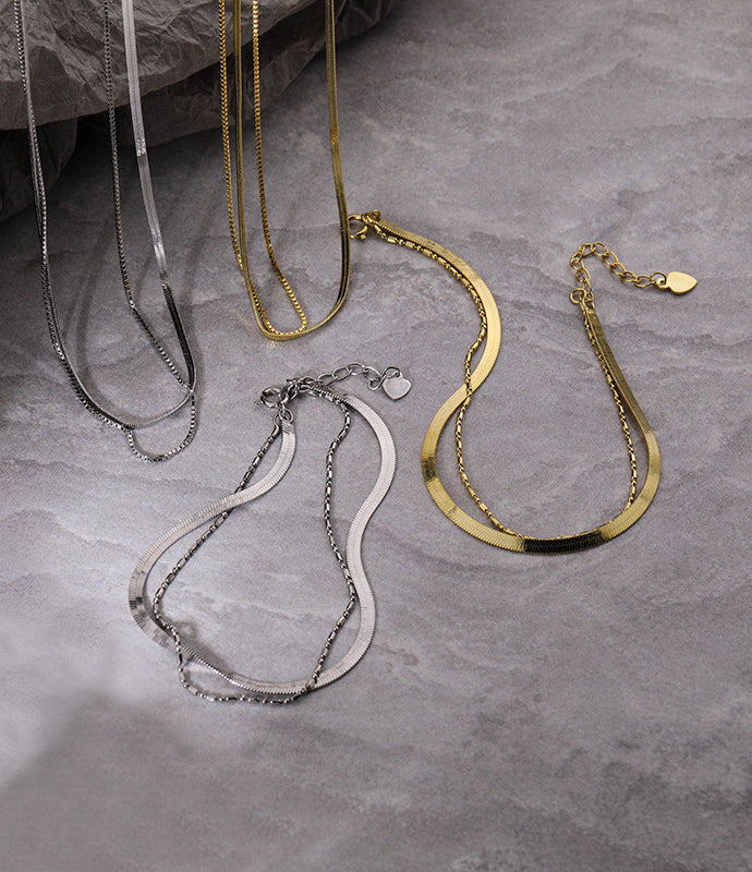 Combination Snake Chain Bracelet
