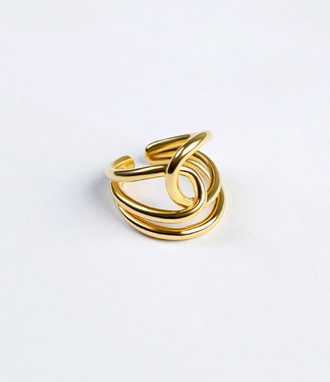 Combined Hoop Ring - Gold