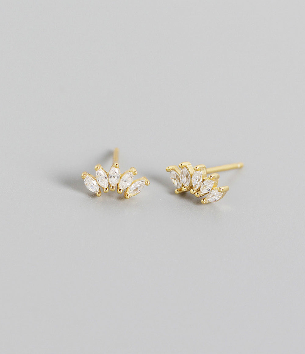 Delicate Diamond Earrings - Gold