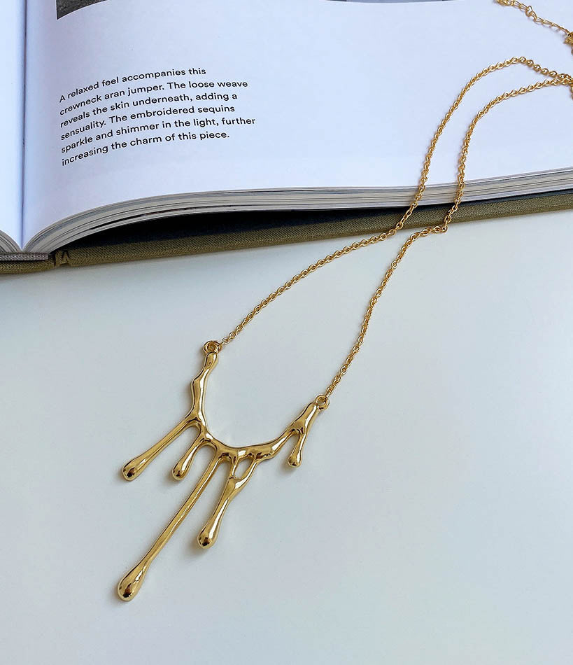 Honey Drip Chain Necklace - Gold