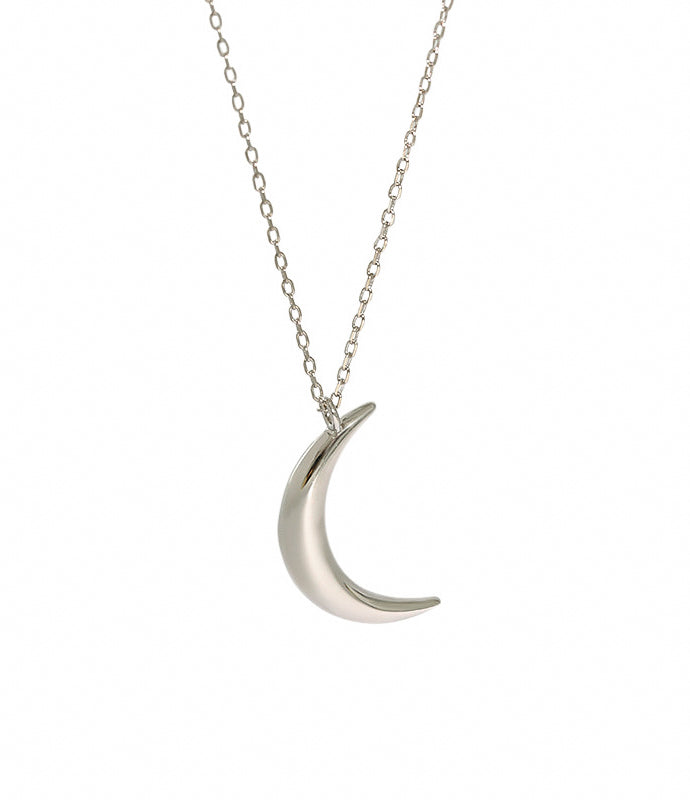 Luna Pendant Chain Necklace-Silver