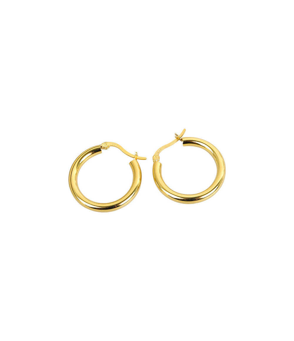 Plain Hoop Earrings - Gold