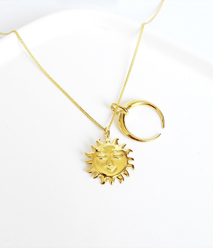 Soleil et Lune Necklace-Gold