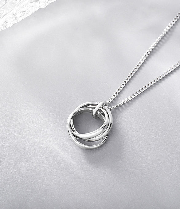 Stacked Rings Necklace