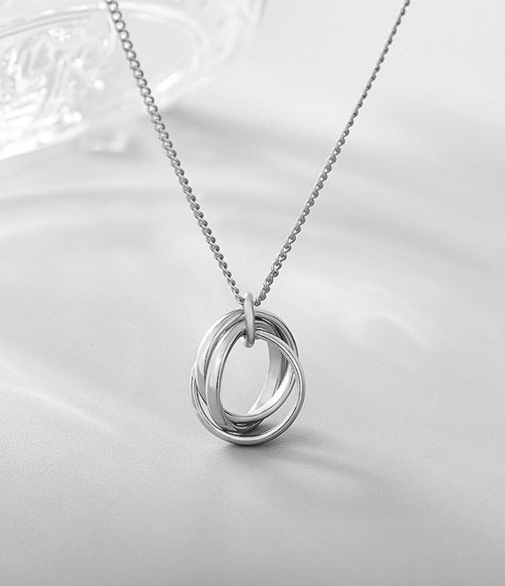 Stacked Rings Necklace