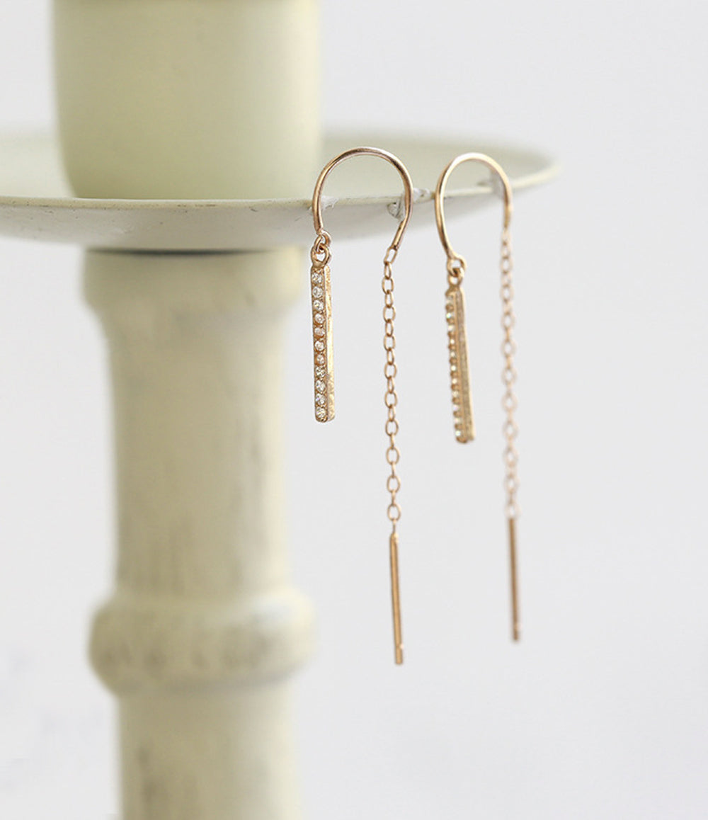 Tassel Hoop Earrings - Gold