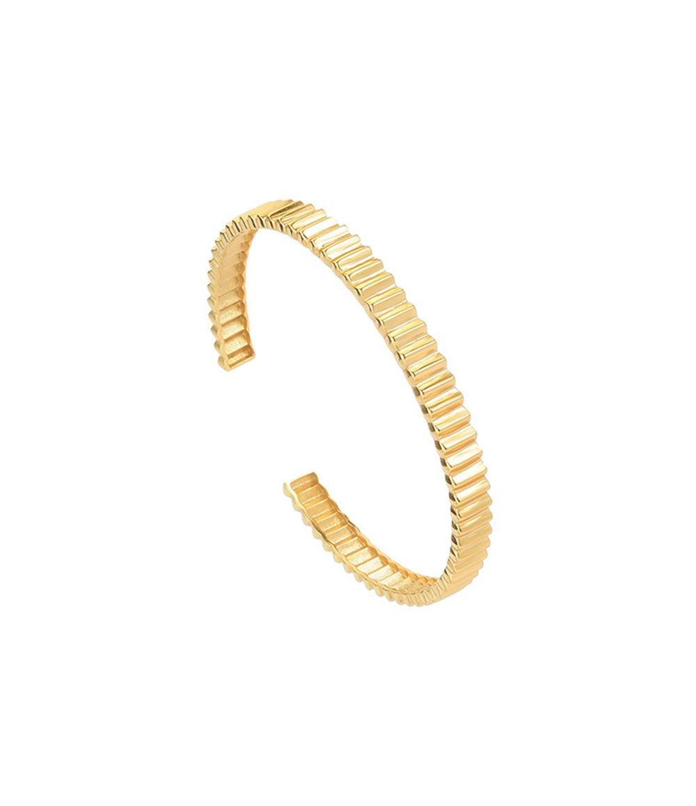 Textured Bangle Bracelet - Gold