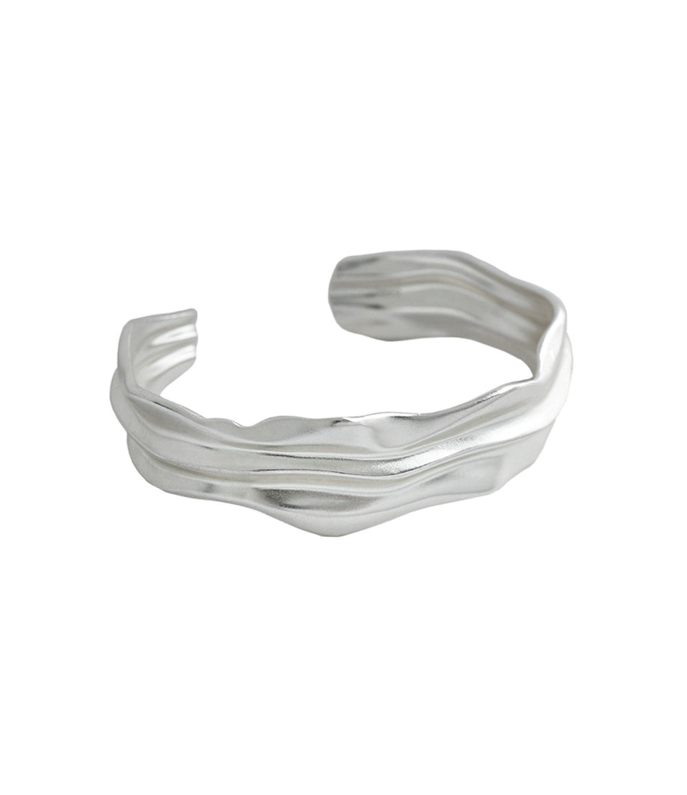 Tin Foil Bangle Bracelet - Silver